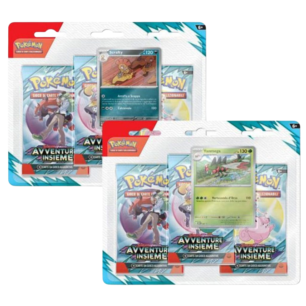Pokemon Scarlatto e Violetto – Blister da 3 bustine – Avventure Insieme – ITA