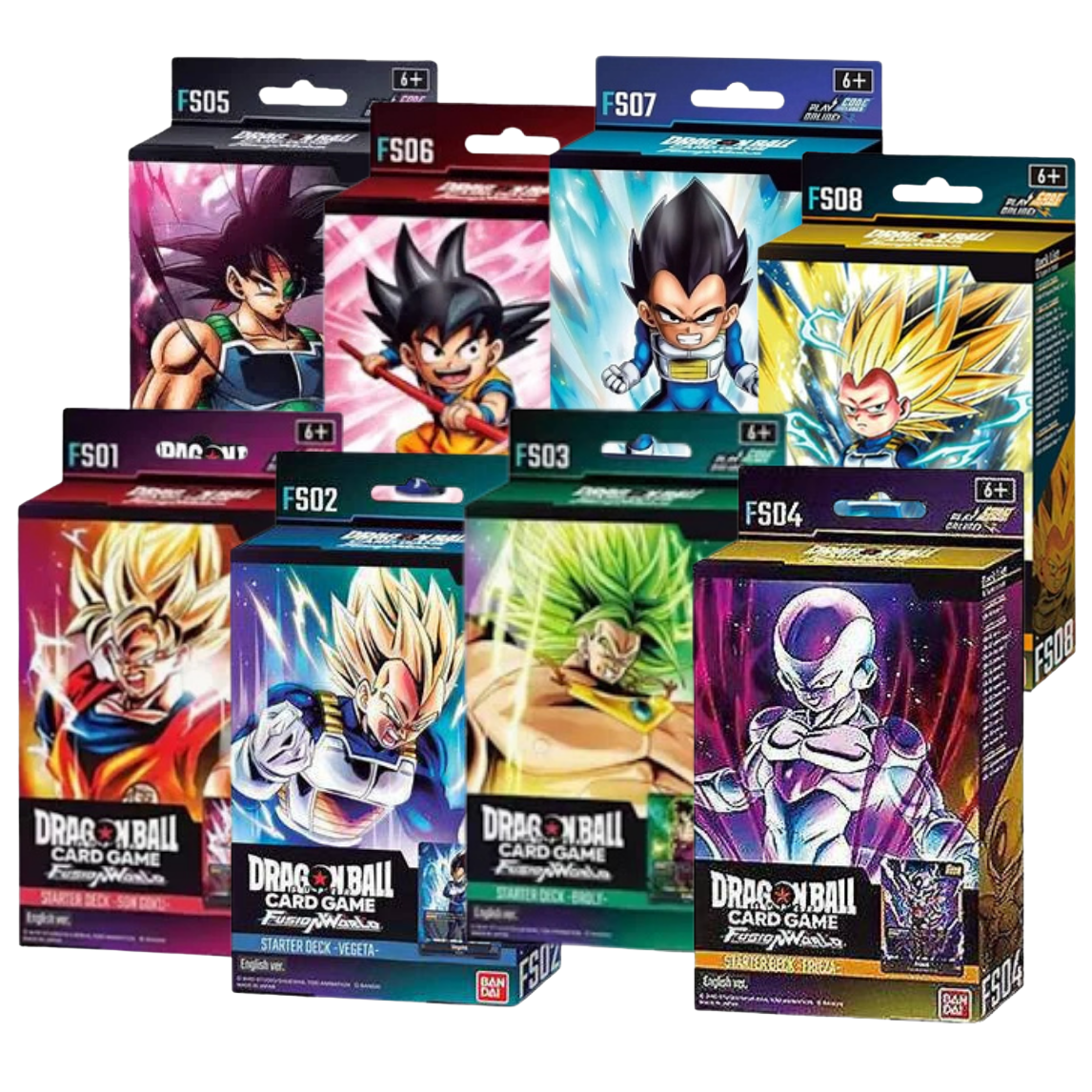 Dragon Ball Super Card Game – Fusion World – Bundle 8X Starter Deck Fs01-Fs08