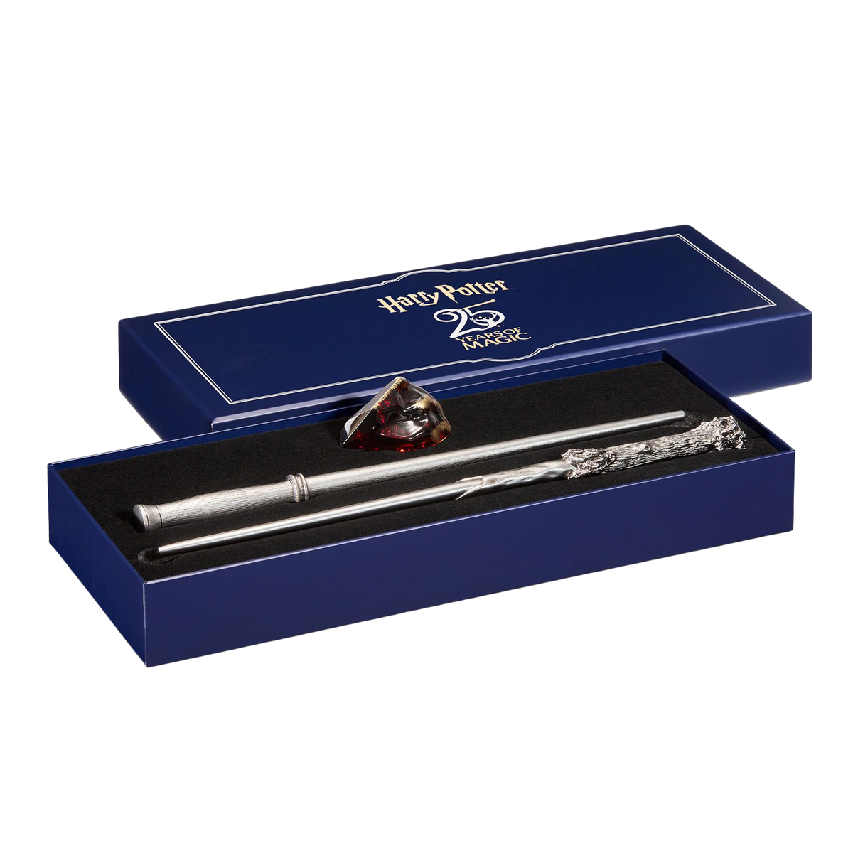 Harry Potter 25th Anniversary Gift Set con due bacchette e Pietra Filosofale
