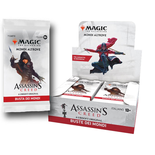 Display da 24 buste Magic Assassin's Creed Beyond, confezione italiana