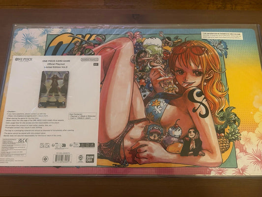 One Piece Card Game Official Playmat Limited Edition Vol.3 inglese, confezione sigillata con carta Usopp